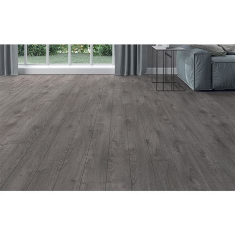 Plancher stratifié en fibres haute densité Mono Serra gris Effect 7 44