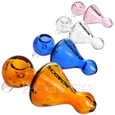 Phoenix Star Hand Blown Sweet Puff Pipe Inches Helix Function Mixed