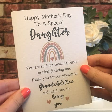 Daughter Mothers Day Card Daughter On Mothers Day Daughters Mother