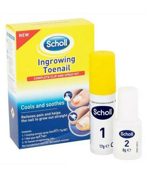 Scholl Ingrowing Ingrown Toenail Treatment Complete Clip And Spray Kit Ebay