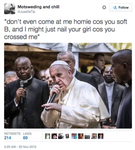 Jussdatips Tweet Pope Bars Know Your Meme