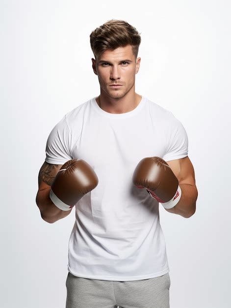 Un Hombre Con Una Camisa Blanca Que Dice Boxer Foto Premium