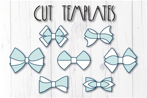 Hair Bow Template Svg Faux Leather Bow Template Cricut