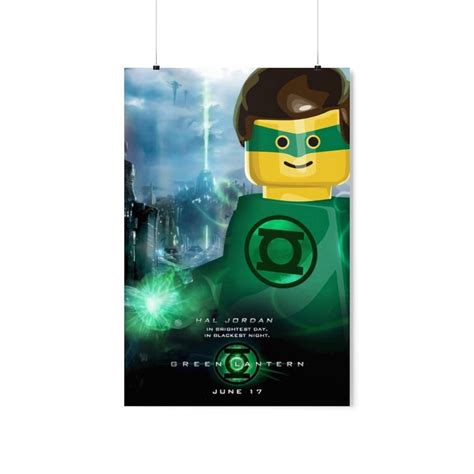 Custom MOC Same as Major Brands! Green Lantern LEGO Movie Wall Art ...