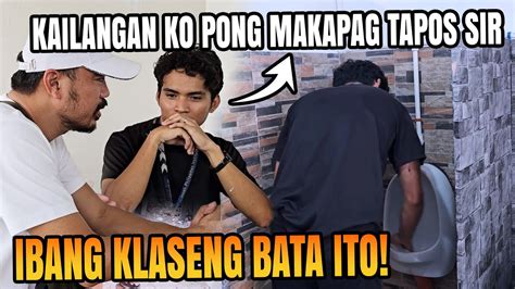 estudyanteng naglilinis ng inidoro  makapag tapos ng pag aaral part