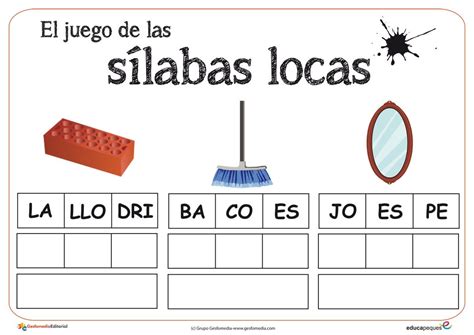 Actividades lúdicas de lectoescritura Educación Primaria Silabas