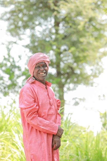 Premium Photo | Indian traditional farmer happy farmer standing in farm