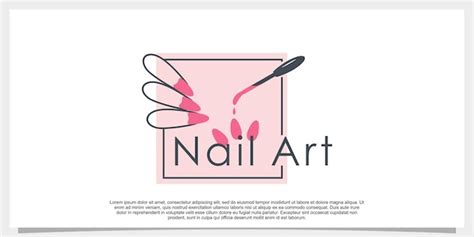 Premium Vector Nail Art Studio Logo Design Illustration