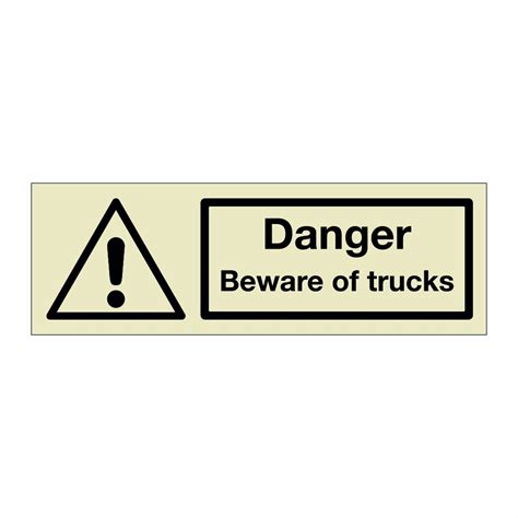 Danger Beware Of Trucks Marine Sign British Safety Signs