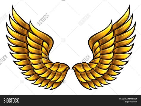 Golden Wings Vector Photo Free Trial Bigstock