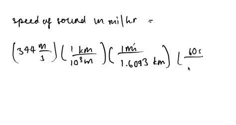 Show The Steps To Convert The Speed Of Sound 344 Meters Per Second