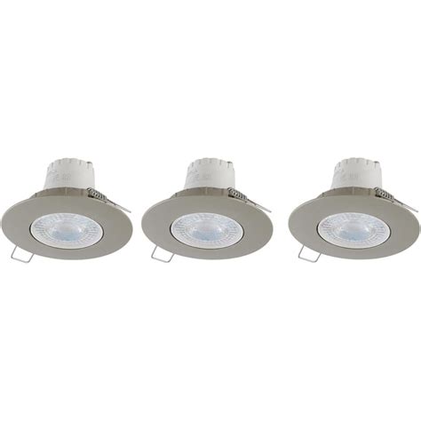 Spot Led Empotrable Circular 5 5W Luz Fría Satinado x 3 Sodimac Perú