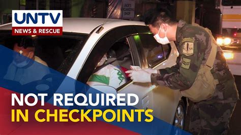 Mga Biyahero Hindi Na Hahanapan Ng Travel Authority Sa Checkpoints