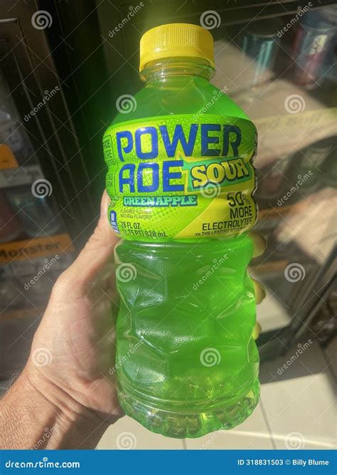 Limited Edition Powerade Sports Drink Sour Apple Editorial Stock Photo