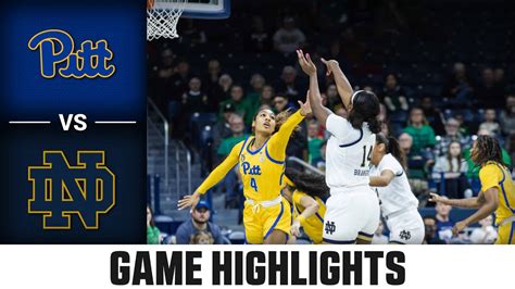 Pittsburgh Vs Notre Dame Womens Basketball Highlights 2022 23 Youtube