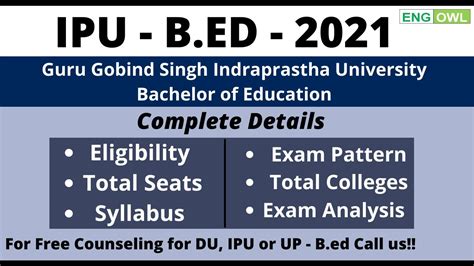 Ipu B Ed Eligibility Seats Exam Pattern Syllabus And Exam