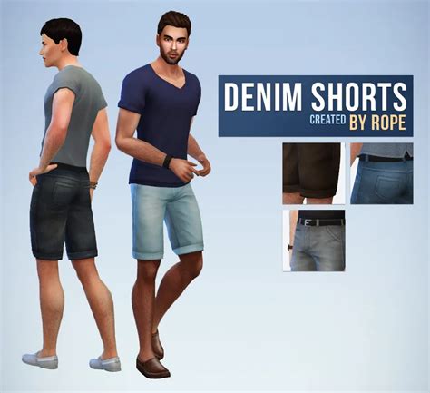 Denim Shorts For The Sims 4 Shorts Mysims4mods