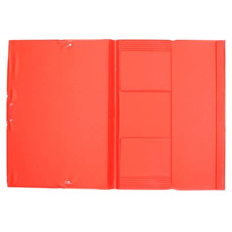 Carpeta Liderpapel Gomas Plastico Folio Solapa Color Rojo Deskidea