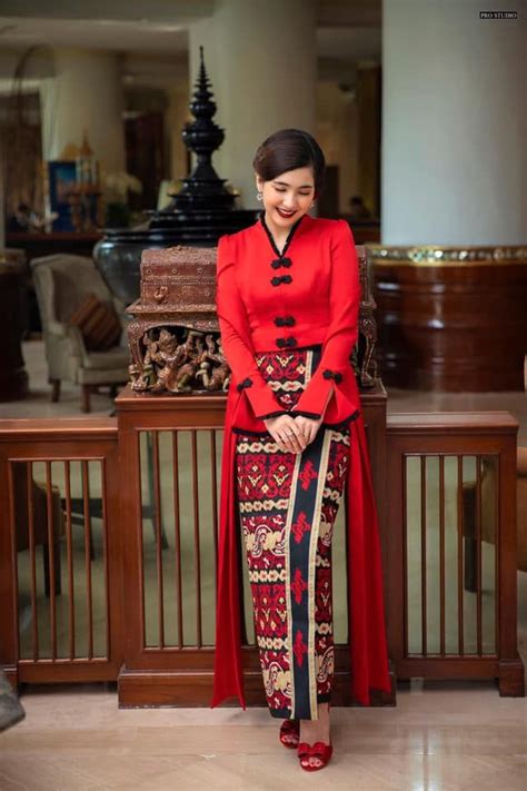 Myanmar Formal Wear Myanmar Traditional Dress Myanmar Dress Design