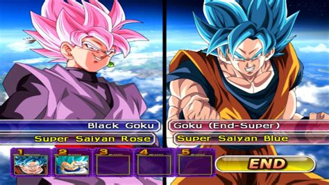 Black Goku SSJ Rose VS Goku Vegeta SSJ Blue Red Potara DBZ Budokai