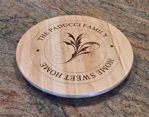 Personalized Custom Engraved Lazy Susan Personalized Wedding