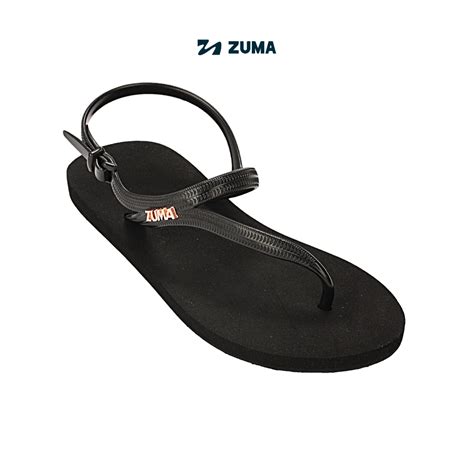 Jual Zuma Women Elsa Jet Black Sandal Tali Belakang Sling Back Karet