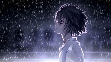 light yagami in rain death note hd anime Wallpapers | HD Wallpapers ...