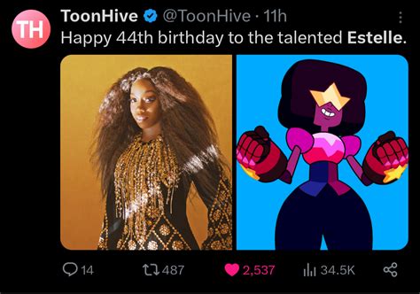 Estelle The Voice Of Garnet Turned 44 What Is Your Favorite Phrase From Her Character R