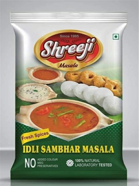 Shreeji Idli Sambar Masala Packaging Size 100 G Packaging Type