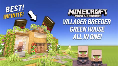 Minecraft Villager Breeder Greenhouse Tutorial Aesthetic Java