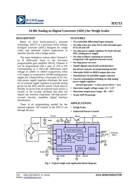 Pdf 24 Bit Analog To Digital Converter Adc Datasheets