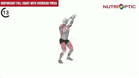 Bodyweight Full Squat With Overhead Press Youtube