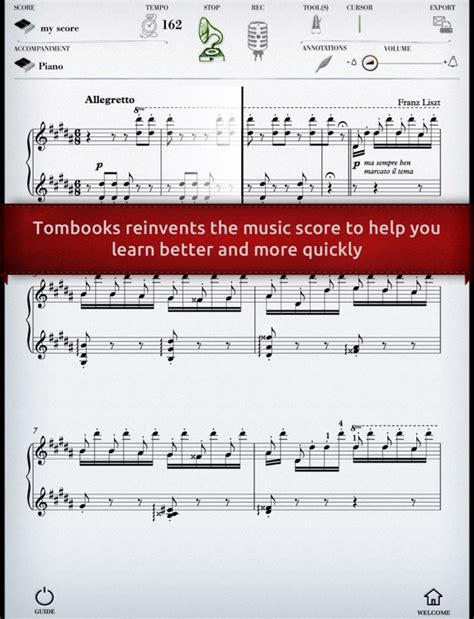 Play Liszt – La Campanella (interactive piano sheet music) by Tombooks