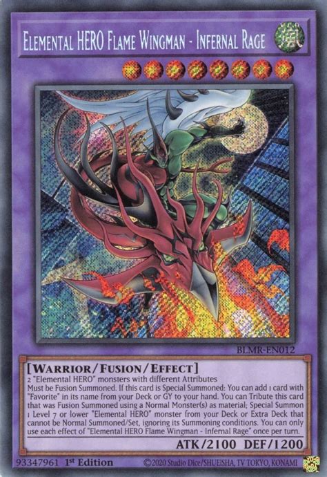 Elemental Hero Flame Wingman Infernal Rage Yu Gi Oh Wiki Fandom