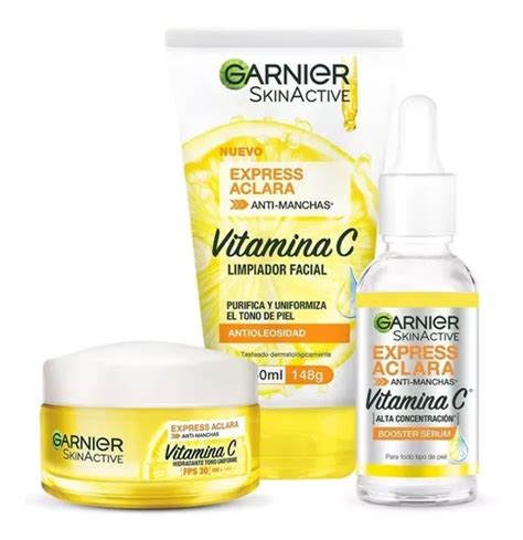 Kit Garnier Express Aclara Serum Crema Gel Con Vitamina C MercadoLibre