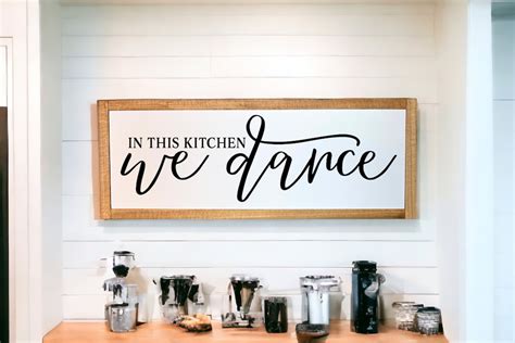 In This Kitchen We Dance Sign We Dance Sign Kitchen Sign Kitchen