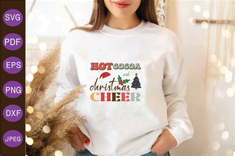 Hot Cocoa And Christmas Cheer Svg Design Graphic By Mdkalambd Creative Fabrica