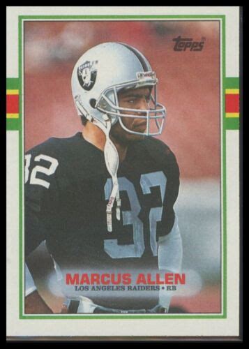 Topps Marcus Allen Football Los Angeles Raiders Ebay