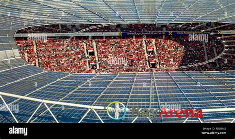 Aerial view, Bayer 04 Leverkusen, BayArena, the stadium of the football ...