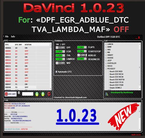 Unlimited Activate Davinci Pro Dtc Dpf Egr Flaps Adblue Off Off