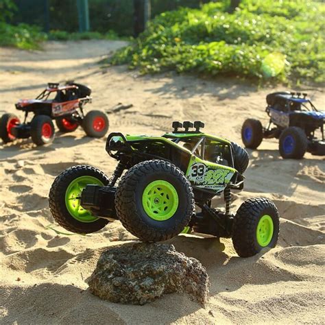 Voiture Rc T L Command E Vert Wd Tout Terrain Pour Enfant Voitures