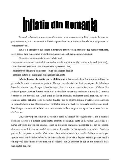 Pdf Important Evolutia Inflatiei In Romania Dokumen Tips