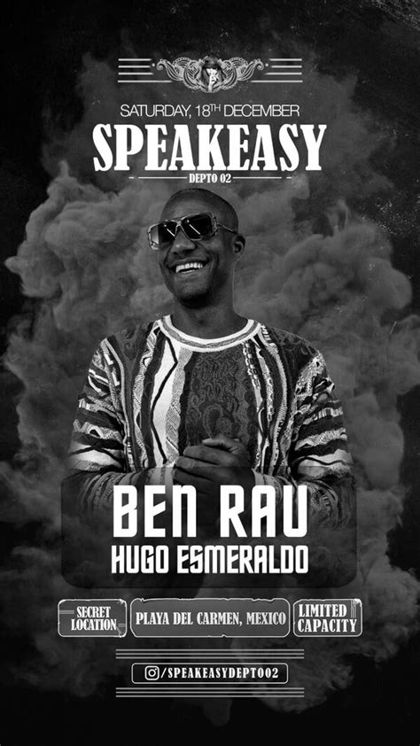 Ben Rau Speakeasy Saturday Tickets Playa Del Carmen