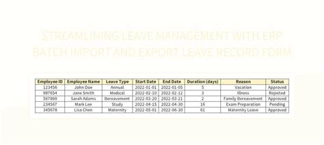 Free Leave Attendance Form Templates For Google Sheets And Microsoft Excel - Slidesdocs