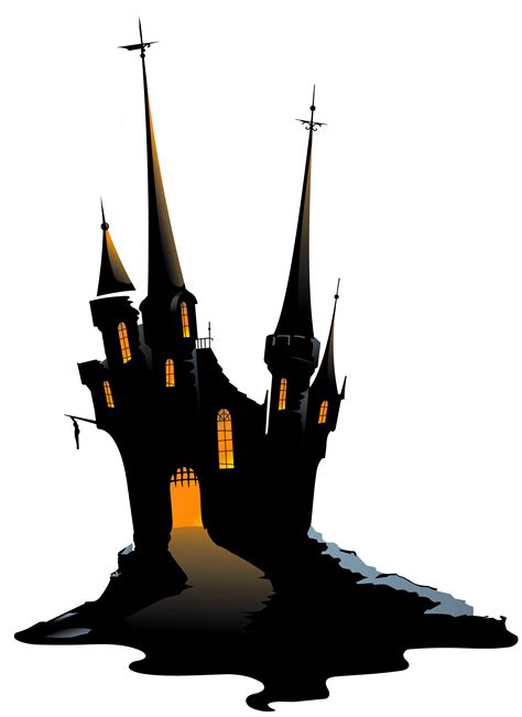 Free Haunted Castle Silhouette, Download Free Haunted Castle Silhouette ...