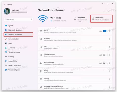 Check And Reset Network Data Usage In Windows 11