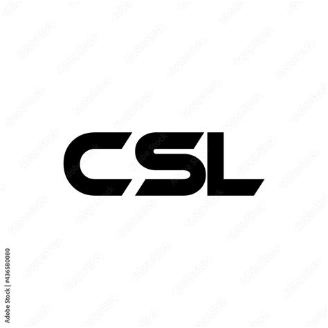 Csl Letter Logo Design With White Background In Illustrator Vector