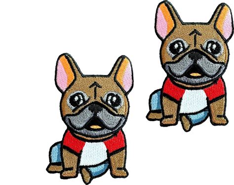 PLpatch Bulldog Francés Perro Cachorro Mascota Lindo Dibujos Animados