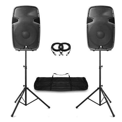 Vonyx Spj Abt Bluetooth Active Pa Speaker Pair Stands