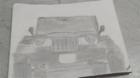 How To Draw Mahindra Thar 4x4 Timelapes YouTube